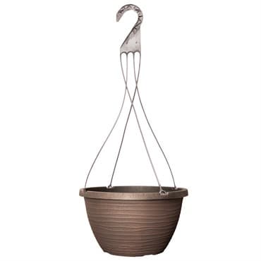 Grower Select 12.00 Dune Hanging Basket with Hanger Brushed Champagne 50/CS — photo 1 of 2