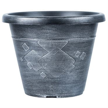 Grower Select 12.00 Beth Pot Silver Wash 11.5 Liter 3.04gal 24/CS - 13.11in OD x 10.24in H — photo 1 of 2