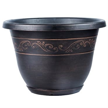 Grower Select 14.00 Kacey Planter Copper Wash 18 Liter 4.76gal 24/CS - 15.98in OD x 11.22in H — photo 1 of 2