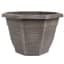 Grower Select 11.00 Octagon Planter Aged Cappuccino Tan Brush on Brown 1.64gal - 11in OD x 7.5in H x 6.37 BD 45/CS — thumbnail 1 of 2