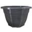 Grower Select 11.00 Octagon Planter Silver Brush on Black 1.64gal 45/CS  - 11in OD x 7.5in H x 6.37 BD — thumbnail 1 of 2