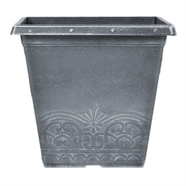 Grower Select 10.00 Winchester Square Planter Aged Black 58/CS, 10.2in OD x 9.3in H x 6.4in BD, 9.5 Liters, 2.5 Gallons — photo 1 of 2