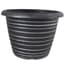 Grower Select 13.00 Stout Round Full Rings Silver Brush on Black 2.94gal 15/CS - 13.3in OD x 9.5in H x 8in BD — thumbnail 1 of 2