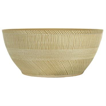 Grower Select 14.00 Sandthatch Bowl Powdered Ginger 2.8gal 20/CS - 14in OD x 6in H x 8.66in BD — photo 1 of 2