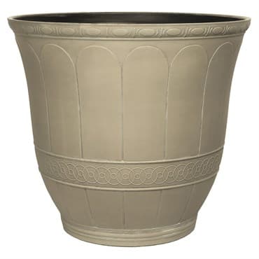 Grower Select 13.00 Scalloped Flare Planter Antique Concrete 4.1gal 25/CS - 13in OD x 11.5in H — photo 1 of 2