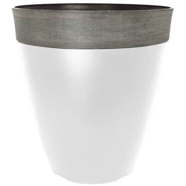Grower Select 14.00 Gala Tall Planter High Gloss White With Chalk Rim 7gal 9/CS - 14in OD X 15in H — photo 1 of 2