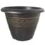 Grower Select 16.00 Wave Planter Gold Brush on Black 4.65gal 25/CS - 16in OD x 11.8in H x 8.56in BD — thumbnail 1 of 2