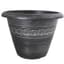 Grower Select 16.00 Wave Planter Silver Brush on Black 4.65gal 25/CS - 16in OD x 11.8in H x 8.56in BD — thumbnail 1 of 2