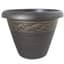 Grower Select 13.00 Naomi Planter Gold Brush on Black 2.95gal 12/CS - 13.2in OD X 10.2in H x7.12in BD — thumbnail 1 of 2