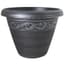 Grower Select 13.00 Naomi Planter Silver Brush on Black 2.95gal 12/CS - 13.2in OD X 10.2in H x7.12in BD — thumbnail 1 of 2