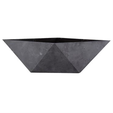 HC 8" Deco Faceted Bowl Faux Concrete — photo 1 of 2