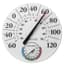 Headwind 12.5" EZ Read Dial Thermometer/ Hygrometer White w/ Hummingbirds — thumbnail 1 of 2
