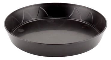 Gro Pro 6in Heavy Duty Saucer Black (100/CS) — photo 1 of 2