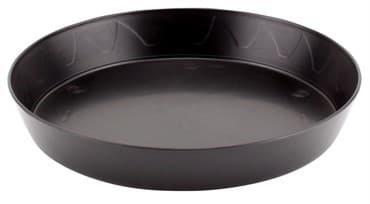 Gro Pro 8in Heavy Duty Saucer Black (100/CS) — photo 1 of 2