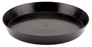 Gro Pro 10in Heavy Duty Saucer Black (50/CS) — photo 1 of 2