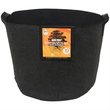 Gro Pro 10gal Essential Grow Bag Round Fabric Pot w/ Handles Black (60/CS) — photo 1 of 2