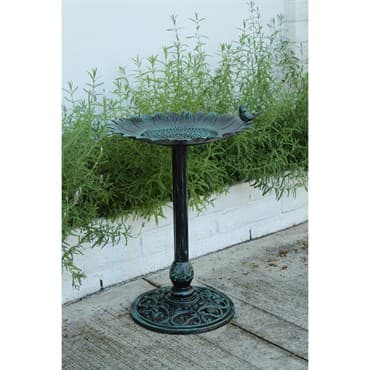 Innova Sunflower Bird Bath W/Stand Verdigris — photo 1 of 2