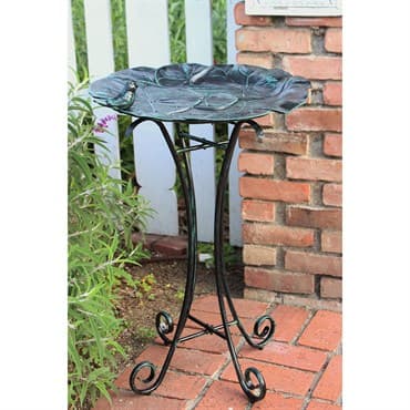 Innova Lily Pad Bird Bath Steel Std Verdigris — photo 1 of 2