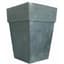 HC 16" Avino Square Planter Oxidized Black Listo — thumbnail 1 of 2