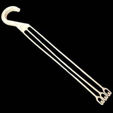 Landmark 16.00 Plastic Hanger 3 Strand White 50 Per Bag — photo 1 of 2