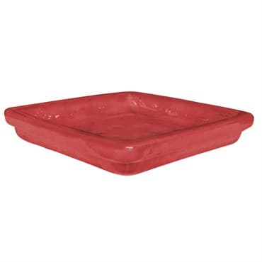 Michael Carr 15.7" Square Saucer Red — photo 1 of 2