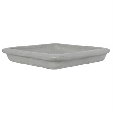 Michael Carr 11.8" Glazed Square Saucer Dallas Gray — photo 1 of 2