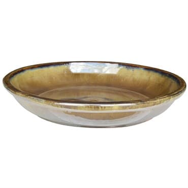 Michael Carr 9.8" Flared Round Saucer Brown Cream — photo 1 of 2
