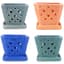 MCarr 6PC 7" Sq Diamond Orchid Pot Mixed Asst — thumbnail 1 of 2