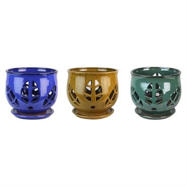 MCarr 4pc 9.5" Tulip Leaf Pot Set Orchid — photo 1 of 2
