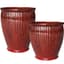MCarr 30pc Ribbed Planter Pallet Red Wine — thumbnail 1 of 2