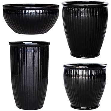 MCarr 26pc Glazed Mixed Planter Pallet Assortment Glossy Black — photo 1 of 2