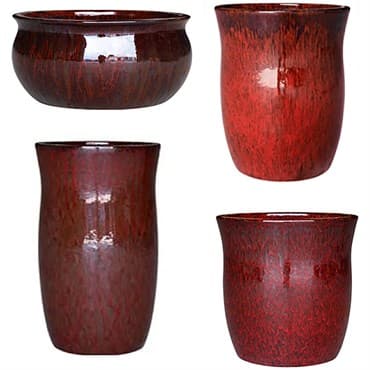 MCarr 26pc Glazed Hourglass Smooth Planter Pallet Assortment Red Wine — photo 1 of 2