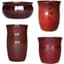 MCarr 26pc Glazed Hourglass Smooth Planter Pallet Assortment Red Wine — thumbnail 1 of 2