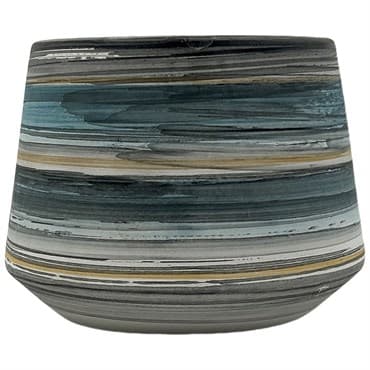 MCarr 6.1"x6.1"x4.6" Ceramic Pot Matte Multi Blue Colors — photo 1 of 2