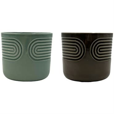 MCarr 36pc Mixed Ceramic Pots with Glossy Glaze Finish Brown/Green — photo 1 of 2
