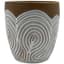MCarr 5.2"x5.2"x5.5" Stoneware Pot with Reactive Glaze Finish Brown & White — thumbnail 1 of 2