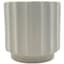 MCarr 6.3"x6.3"x6.3" Ceramic Ribbed Pot Matte White — thumbnail 1 of 2