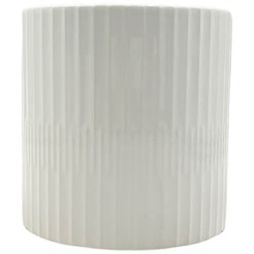 MCarr 6"x6"x6" Gloss Ceramic Pot White — photo 1 of 2