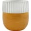 Mcarr 5"x5"x5.5" Ceramic Pot Glossy Glaze White and Orange — thumbnail 1 of 2