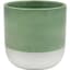 Mcarr 3.9"x3.9"x3.7" Ceramic Pot Glossy Glaze Green and White — thumbnail 1 of 2