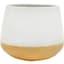 Mcarr 5.8"x5.8"x4.5" Ceramic Pot Glossy Glaze White with Orange Bottom — thumbnail 1 of 2