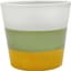 Mcarr 5.3"x5.3"x4.7" Ceramic Pot Glossy Glaze White/Green/Orange — thumbnail 1 of 2