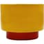 Mcarr 4.7"x4.7"x3.6" Ceramic Pot Glossy Glaze Orange with Rust Base — thumbnail 1 of 2