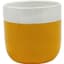 Mcarr 3.9"x3.9"x3.7" Ceramic Pot Glossy Glaze White and Orange — thumbnail 1 of 2