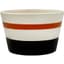Mcarr 5"x5"x3" Ceramic Pot Glossy Glaze Cream with Red and Black Stripe — thumbnail 1 of 2