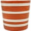 Mcarr 5"x5"x4.7" Ceramic Pot Glossy Glaze Cream with Orange Stripes — thumbnail 1 of 2