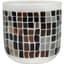 Mcarr 3.9"x3.9"x3.7 Ceramic Pot Glossy Glaze Multi Color Tile Look — thumbnail 1 of 2
