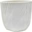 Mcarr 5.2"x5.2"x4.7" Ceramic Pot Glossy Glaze White with Curvy Grooves — thumbnail 1 of 2