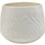 Mcarr 5.9"x5.9"x4.5" Ceramic Pot Glossy Glaze White with Scalloped Grooves — thumbnail 1 of 2