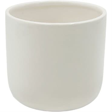 Mcarr 5"x5"X4.5" Ceramic Pot Glossy Glaze White Classic Smooth Look — photo 1 of 2